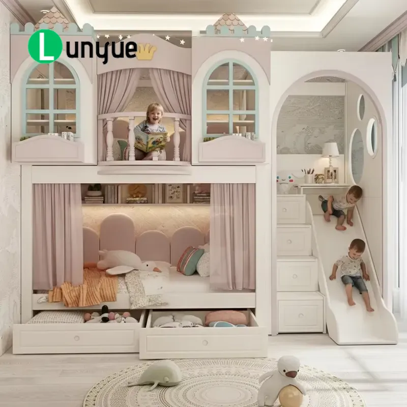 Bunk Bed With Stairs And Slide - Ankke – łóżko piętrowe w kształcie