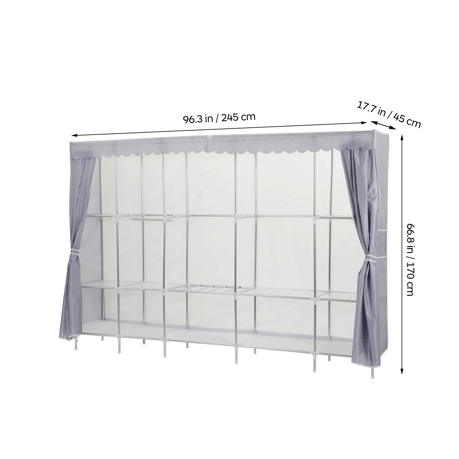 Wieszak na ubrania z pokrywką, – Wardrobe Closet Portable Fabric Cover recenzja i cena