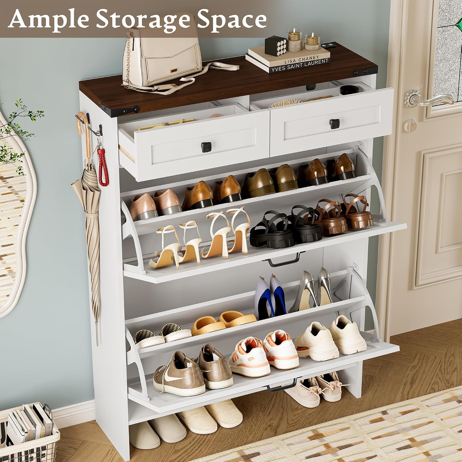 Szafka na buty z systemem neut – Shoe Rack Cabinet Narrow Entryway recenzja i cena