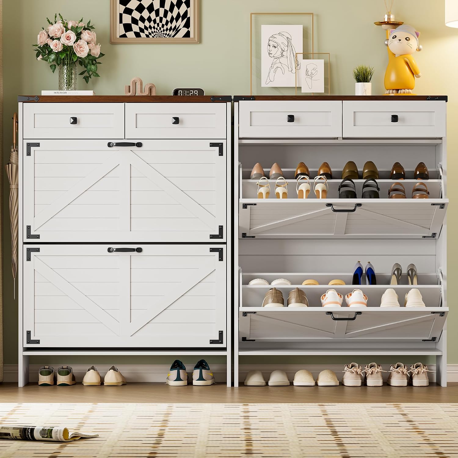 Szafka na buty z systemem neut – Shoe Rack Cabinet Narrow Entryway recenzja i cena