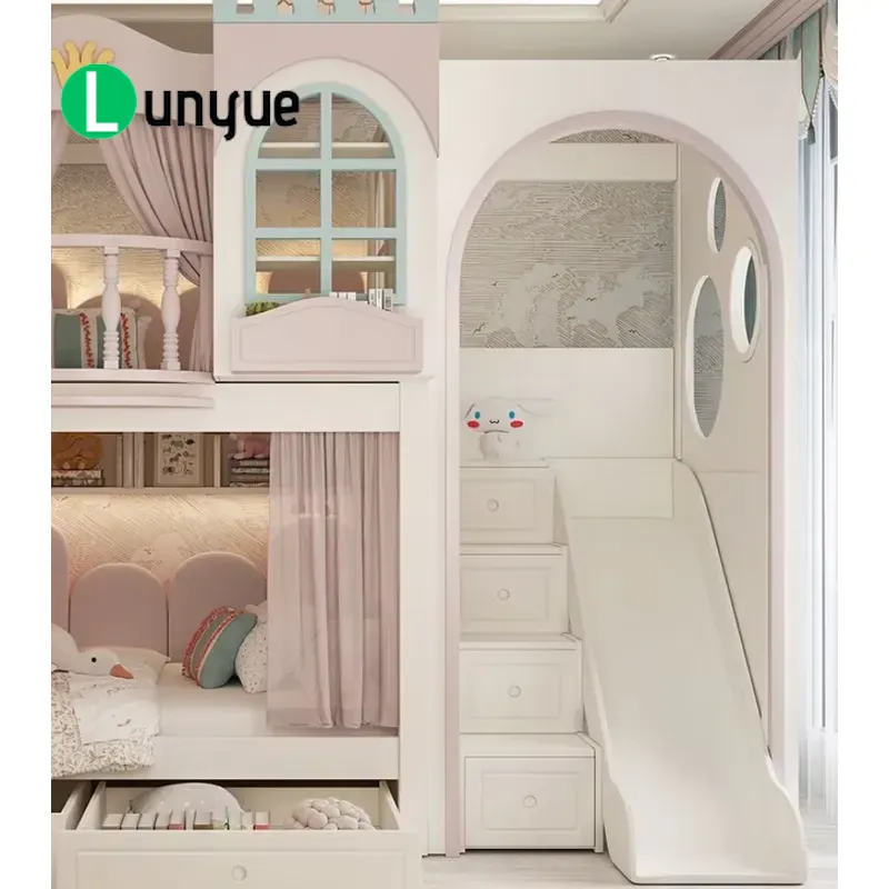 Ankke – łóżko piętrowe w kszta – Bunk Bed With Stairs And Slide recenzja i cena