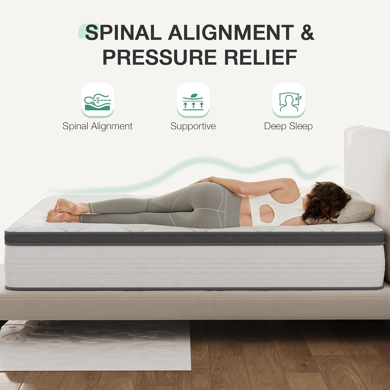 Materac Queen, 35 cm, hybrydow – Memory Foam Mattress In A Box Queen recenzja i cena