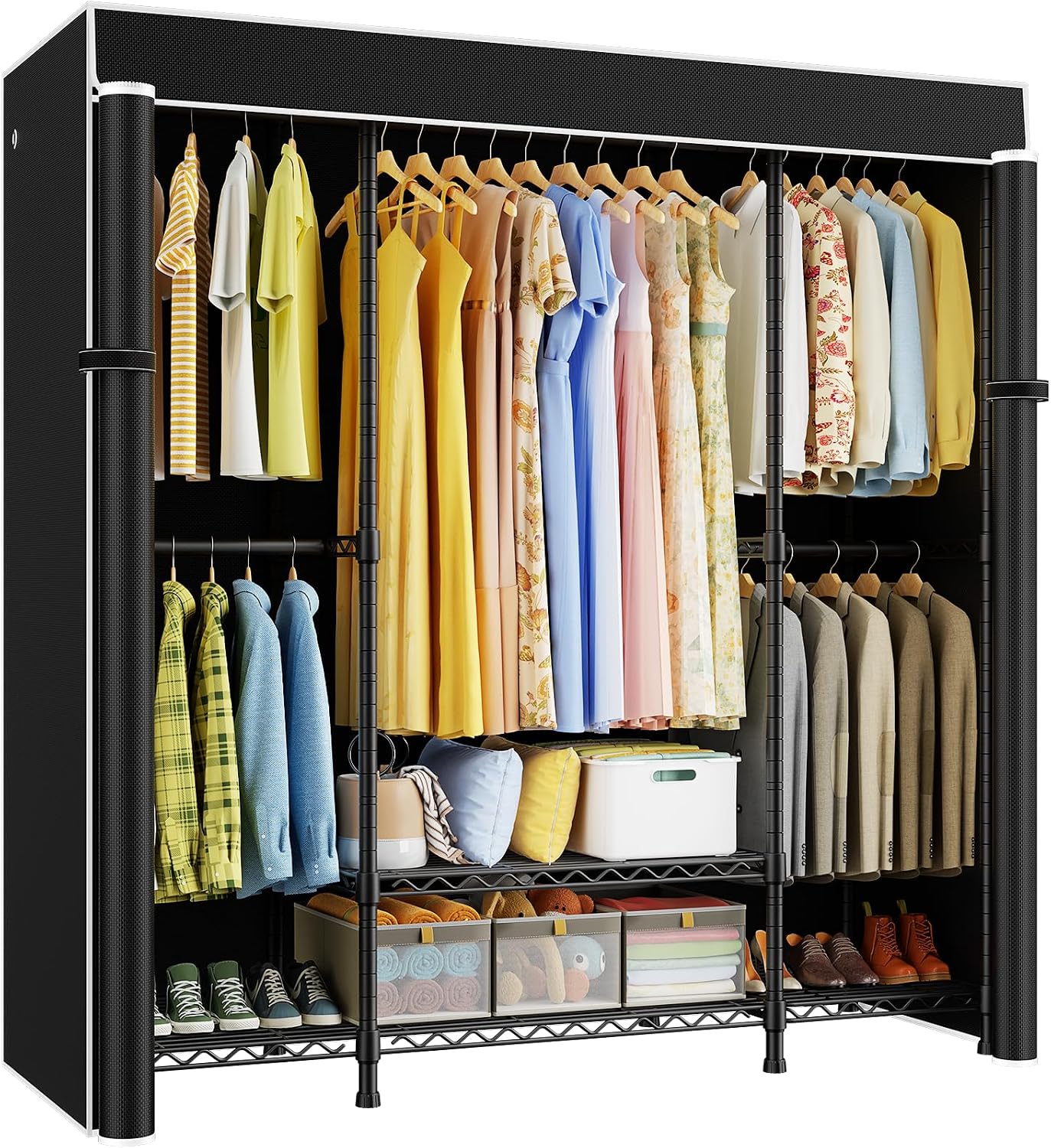 E3C – wytrzymała, przenośna sz – Wardrobe Closet Portable Fabric Cover recenzja i cena